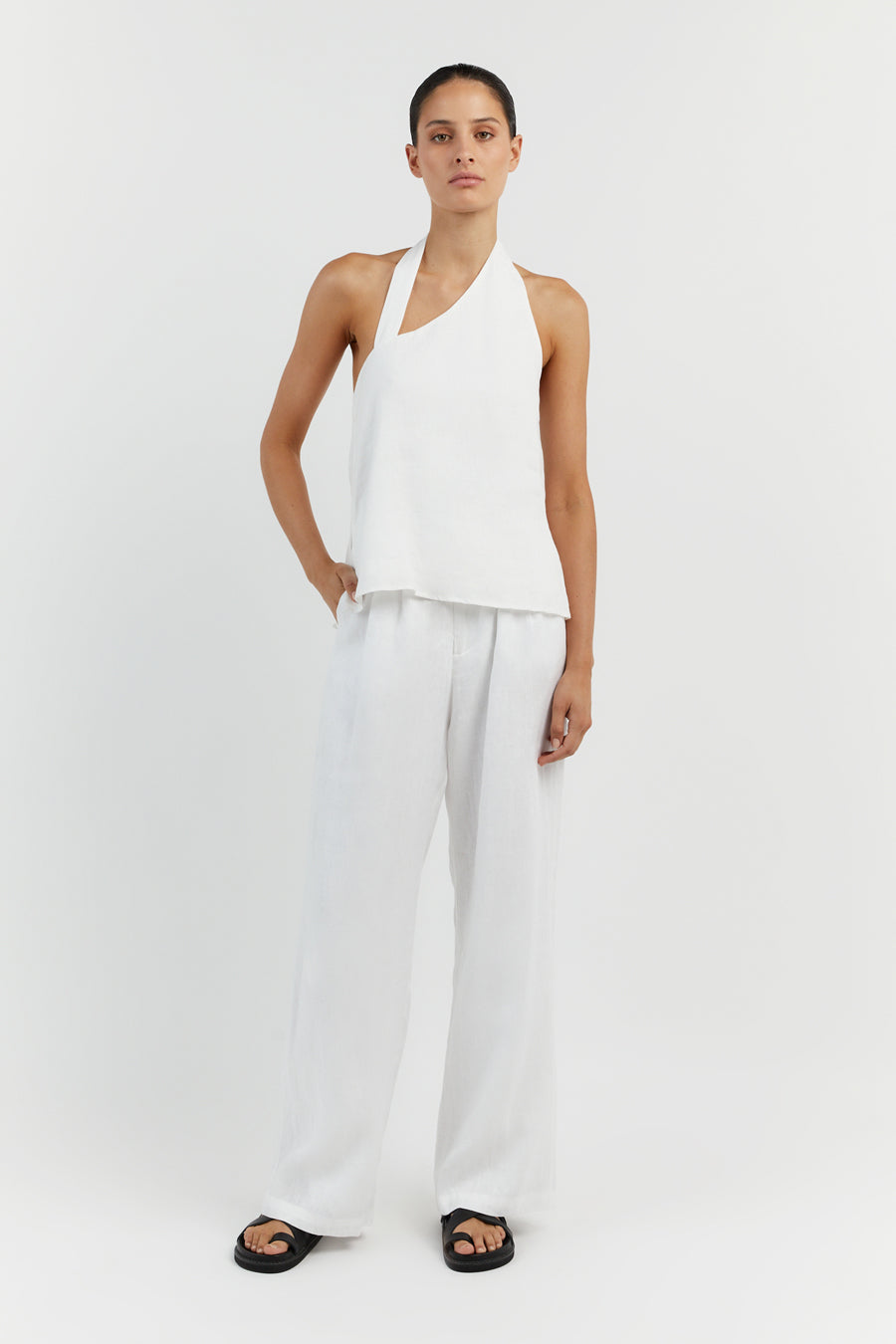 Shop our selection of ZOEY WHITE LINEN ASYM TOP DISSH Boutiques . Get yours  now